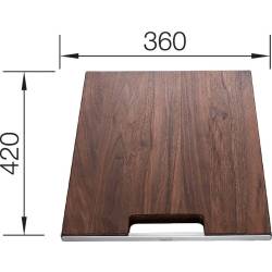Deska BLANCO z drewna orzechowego do DIVON, CLARON, ZEROX - 420x360mm (223074)
