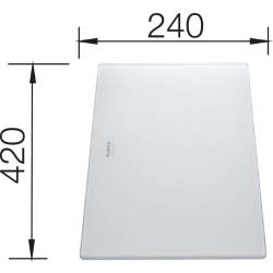 Deska BLANCO ze szkła satynowanego biała do ZEROX, CLARON - 420x240mm (225333)