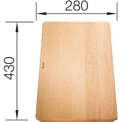 Deska BLANCO z drewna bukowego do SUBLINE 350/150-U, 500-U ceramika - 430x280mm (514544)