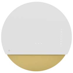 Okap przyścienny CIARKO DESIGN ECLIPSE 60 white + gold | 735 m3/h (CDP6001BZ)
