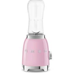 Blender sportowy SMEG PBF01PKEU pastelowy róż | 2 butelki BOTTLE-TO-GO 600 ml | linia 50's STYLE