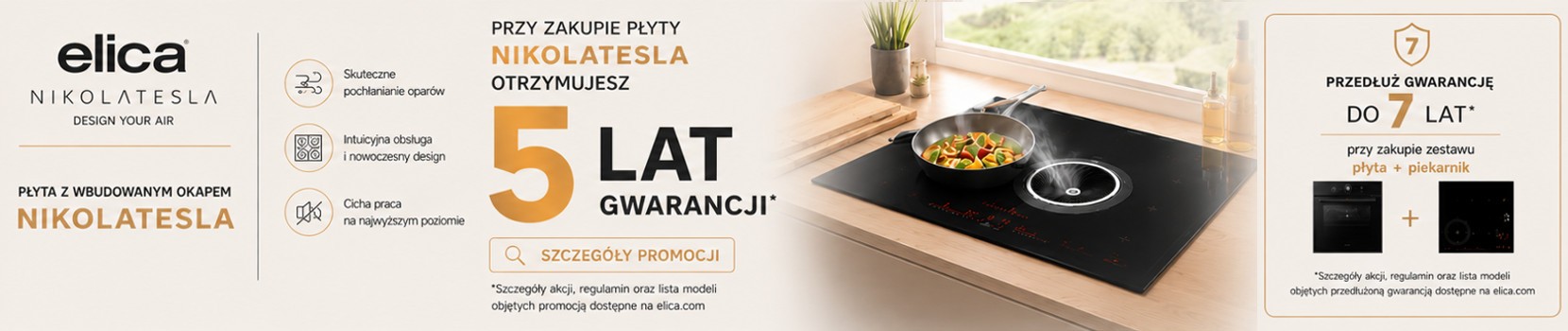 5 lat GWARACJI Elica NikolaTesla