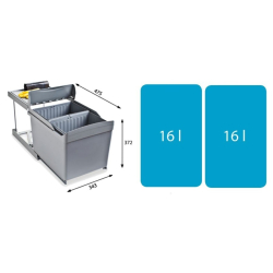 Sortownik ALVEUS ALBIO 30 (2 x 16l) (1090336)