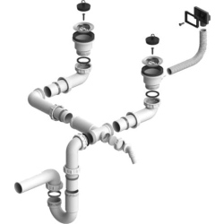Syfon ALVEUS podwójny 2xSP 1,5"-PP-1,5" (1020092)