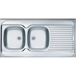 Zlew ALVEUS CLASSIC 100 | 120x60 | komora LEWA | stal LEN (1008990) *** zamów wycięcie otworów GRATIS ***