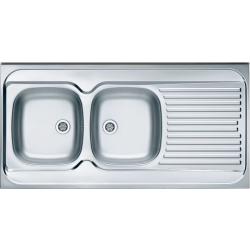 Zlew ALVEUS CLASSIC 100 | 120x60 | komora LEWA | stal SATYNA (1009084) *** zamów wycięcie otworów GRATIS ***