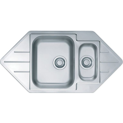 Zlew ALVEUS LINE 40 stal PÓŁPOŁYSK (1065674) *** zamów wycięcie otworów GRATIS ***