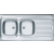 Zlew ALVEUS CLASSIC 100 | 120x60 | komora LEWA | stal SATYNA (1009084) *** zamów wycięcie otworów GRATIS ***