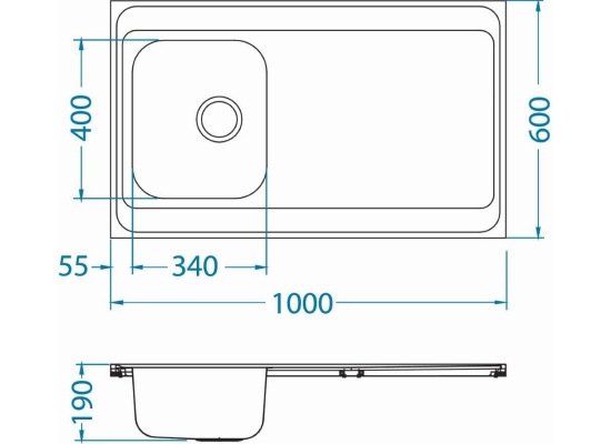 Zlew ALVEUS CLASSIC PRO 70 | 100x60 | stal SATYNA (1130471) *** zamów wycięcie otworów GRATIS ***