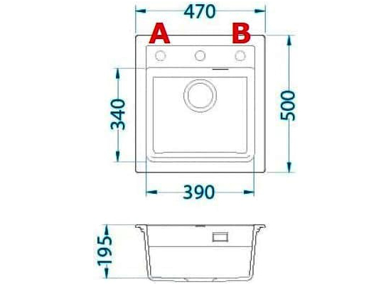 Zlew ALVEUS ATROX 20 beton | G81 (1131989) *** zamów wycięcie OTWORU na dozownik GRATIS ***