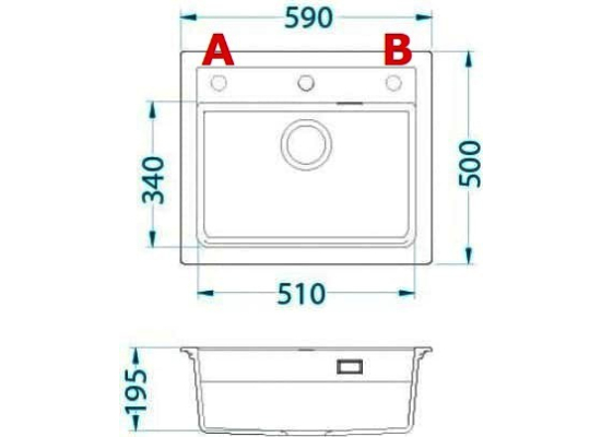 Zlew ALVEUS ATROX 30 piasek (G22) (1131993) *** zamów wycięcie OTWORU na dozownik GRATIS ***