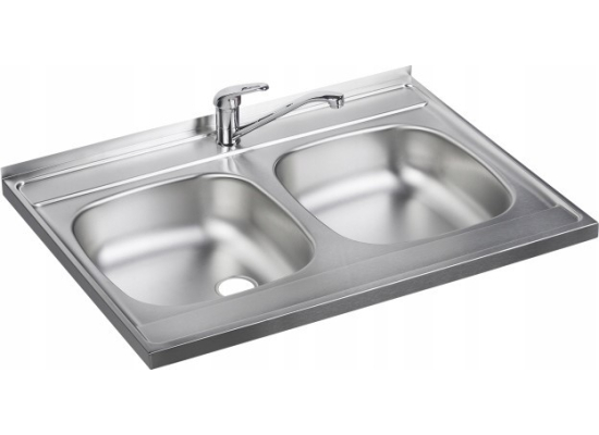 Zlew ALVEUS PRIMAL 20 | 80x60 | stal SATYNA (1124501) *** zamów wycięcie otworów GRATIS ***