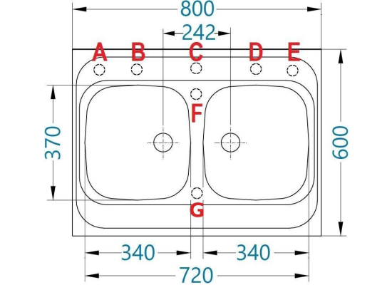Zlew ALVEUS PRIMAL 20 | 80x60 | stal SATYNA (1124501) *** zamów wycięcie otworów GRATIS ***