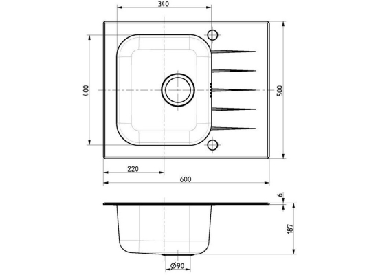 Zlew ALVEUS VITRO 10 szkło SZARE (1130526)