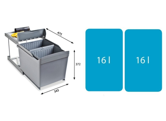 Sortownik ALVEUS ALBIO 30 (2 x 16l) (1090336)