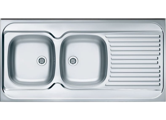 Zlew ALVEUS CLASSIC 100 | 120x60 | komora LEWA | stal SATYNA (1009084) *** zamów wycięcie otworów GRATIS ***