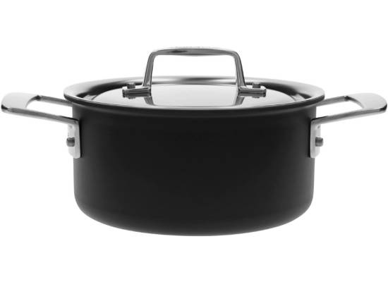 _WYSYŁKA 24H*_| Garnek niski z pokrywką Demeyere Black 5 - 2.2 ltr (1029067)
