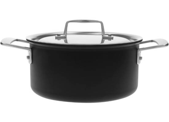 _WYSYŁKA 24H*_| Garnek niski z pokrywką Demeyere Black 5 - 3 ltr (1029068)
