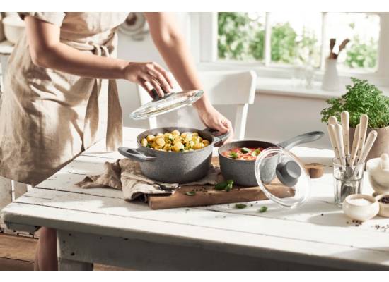 _WYSYŁKA 24H*_| Indukcyjny rondelek granitowy Ballarini Murano - 1.4 ltr (75002-934-0)