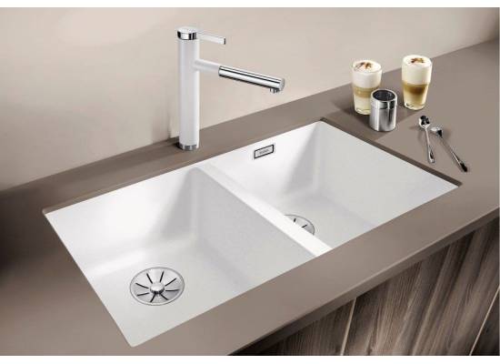 Zlew BLANCO SUBLINE 350/350-U kawowy (korek manual InFino) (523583)