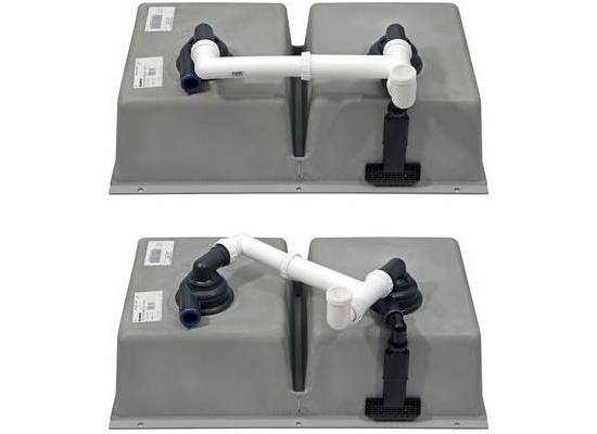 Zlew BLANCO SUBLINE 350/350-U kawowy (korek manual InFino) (523583)