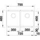 Zlew BLANCO SUBLINE 350/350-U tartufo (korek manual InFino) (523581)