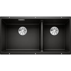 Zlew BLANCO SUBLINE 480/320-U czarny lewa (korek manual InFino) (525993)