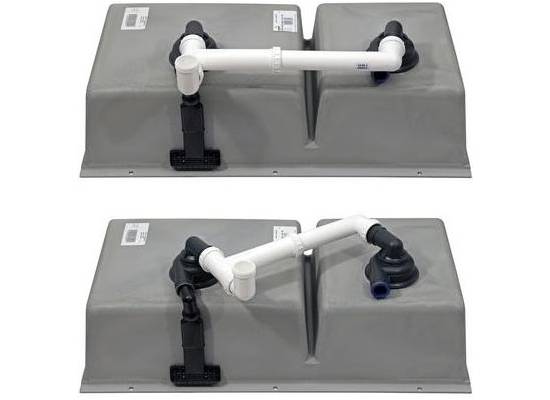 Zlew BLANCO SUBLINE 480/320-U czarny lewa (korek manual InFino) (525993)