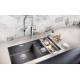 Zlew BLANCO SUBLINE 480/320-U czarny lewa (korek manual InFino) (525993)