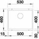 Zlew BLANCO SUBLINE 500-U szarość skały (korek manual InFino) (523433)