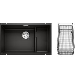 Zlew BLANCO SUBLINE 700-U LEVEL Czarny, InFino, koszyk stalowy (526003)