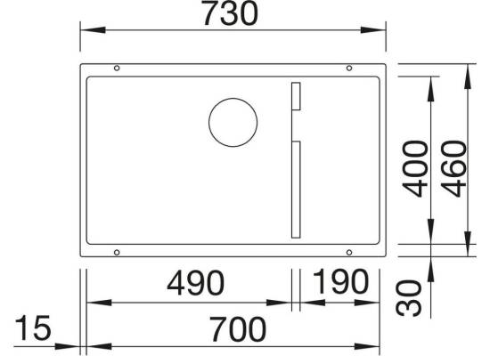 Zlew BLANCO SUBLINE 700-U LEVEL tartufo z koszykiem stalowym (korek manual InFino) (523459)