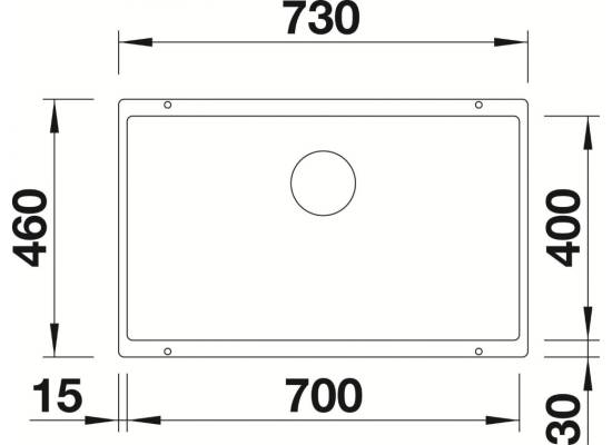 Zlew BLANCO SUBLINE 700-U czarny (korek manual InFino) (526001)