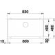 Zlew BLANCO SUBLINE 800-U kawowy (korek manual InFino) (523150)