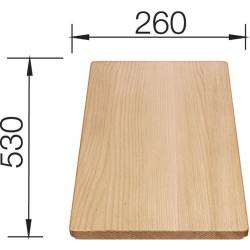 Deska BLANCO z drewna bukowego do METRA, NOVA, LANTOS, ZIA, LEXA, ELON - 530x260mm (218313)