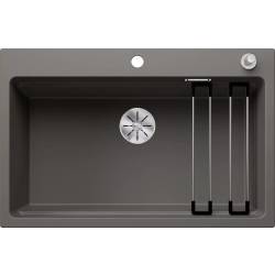 Zlew BLANCO ETAGON 8 wulkaniczny szary, korek auto., InFino, szyny