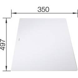 Deska BLANCO szklana biała do AXIA III 497 x 350 mm (234045)
