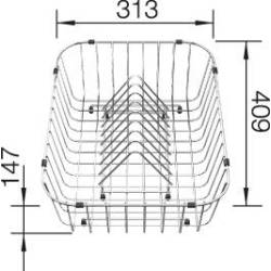 Kosz na naczynia BLANCO do ZIA, CLASSIC, NOVA, AXIS, METRA - 313x409x147mm (507829)
