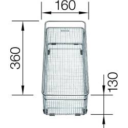 Kosz na naczynia BLANCO wielofunkcyjny do SUBLINE - 360x160x130mm (223297)