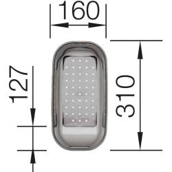 Odsączarka BLANCO transparentna szara do NOVA 6/6S, MEDIAN 6S, LANTOS 6-IF (214443)