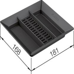 Pokrywa BLANCO AktivBio do kosza 6l z tworzywa czarna, [SELECT i FLEXON II] (524219)