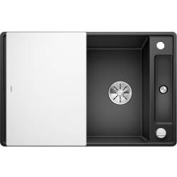 Zlew BLANCO AXIA III 45S-F antracyt (korek auto InFino) deską szklaną (523199) *** zamów wycięcie otworów GRATIS ***