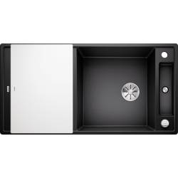 Zlew BLANCO AXIA III XL 6S antracyt odwracalny z deską szklaną(korek auto InFino) (523510) *** zamów wycięcie otworów GRATIS ***