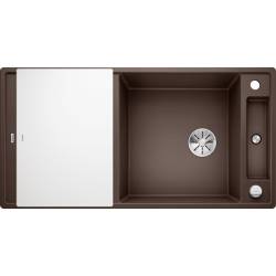Zlew BLANCO AXIA III XL 6S kawowy odwracalny z deską szklaną(korek auto InFino) (523519) *** zamów wycięcie otworów GRATIS ***