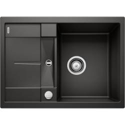 Zlew BLANCO METRA 45S COMPACT czarny (korek auto) (525913) *** zamów wycięcie otworów GRATIS ***