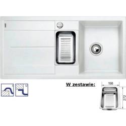 Zlew BLANCO METRA 6S BIAŁY (korek automatyczny + odsączarka stalowa) (513046) *** zamów wycięcie otworów GRATIS ***