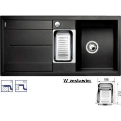 Zlew BLANCO METRA 6S-F ANTRACYT (korek automatyczny + odsączarka stalowa) (519113) *** zamów wycięcie otworów GRATIS ***