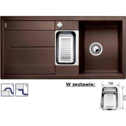 Zlew BLANCO METRA 6S KAWOWY (korek automatyczny + odsączarka stalowa) (515045) *** zamów wycięcie otworów GRATIS ***
