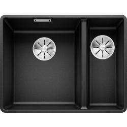 Zlew BLANCO SUBLINE 340/160-F czarny lewa (korek manual InFino) (525984)