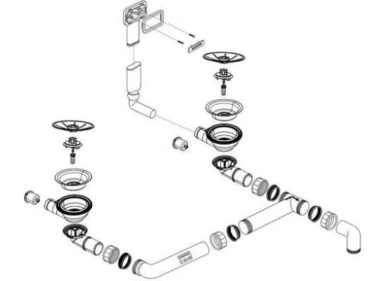 Zlew BLANCO ANDANO 340/180-U stal szlachetna lewa (korek manual InFino) 522979